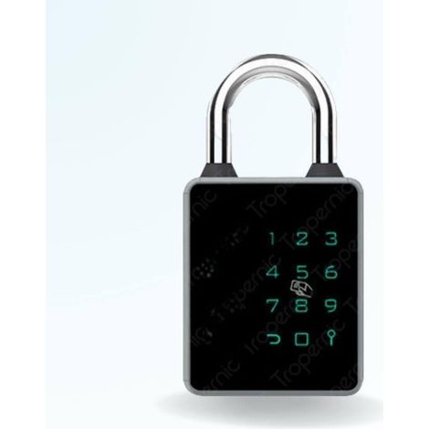 Cadenas à code et badge connecté LOCKY PAD - Code, Badge, Bluetooth, et clé de secours (1/2)
