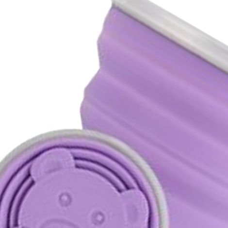 Gourde pliable en silicone, ultra-fine et pliable, avec poignée, idéale pour le camping et la randonnée, violette, 270 ml (1/5)