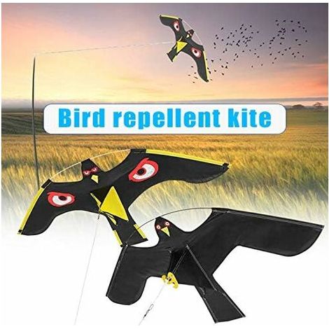 Bird Repelling Kite - Extendable Scarecrow - Flying Hawk Kite - For Birds For Garden Farm