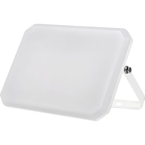 Proiettore a LED Bianco Faro da esterno 230V 100W 4000K Cover Milky 10000lm 266x190x30 mm