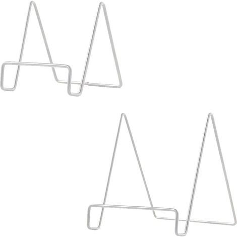 Supporto da scrivania bianco 15×13×12,2 cm, supporto per tablet, leggio, porta ricette, porta piatti, espositore multiuso (1/4)