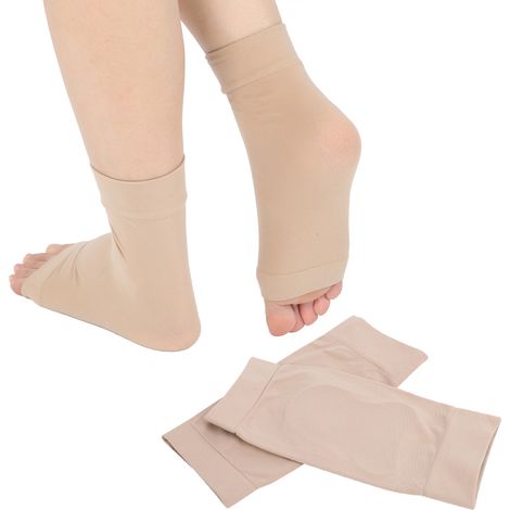 Ein Paar silikongepolsterte Schutzsocken für Fersen und Knöchel, weich und elastisch. (1/5)