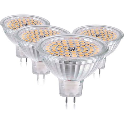 MR16 LED lamps (pack of 6) – 380 lm, 60 LEDs, 2835 SMD, 3 W, 12 V AC/DC, 6000 K, GU5.3 base (two-pin), non-dimmable, for garden lighting, recessed spotlights and track lighting (1/5)