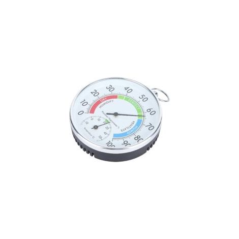 Termometro igrometro per interni, misuratore di temperatura e umidità in lega di alluminio per un controllo affidabile e confortevole della temperatura ambiente (3,9 x 3,9 x 2,5) - Crezuo