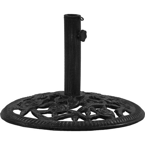 Pied de parasol Socle de parasol - Noir 48x48x33 cm Fonte BV683324 - BonneVie (1/5)