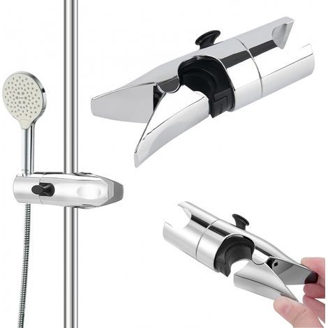 Shower support for adjustable slider 18-25 mm, shower rod bracket, shower faucet bracket, rod support, 2 pieces (1/5)