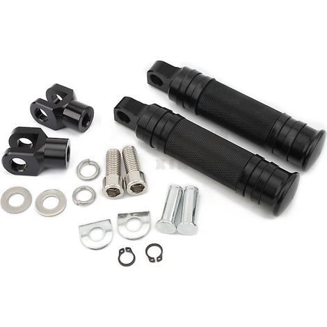 Motos, véhicules électriques, supports de pédales, accessoires supplémentaires, repose-pieds universels, pédales pliantes modifiées (noires) (1/5)