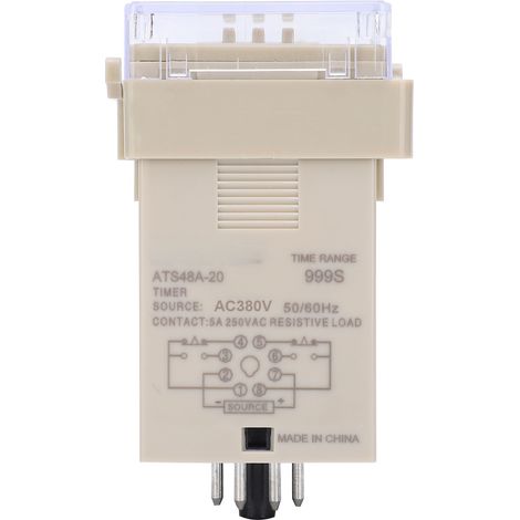 ATS48A-20-3D Zeitrelais mit digitaler LED-Anzeige, einstellbarer Zeitverzögerung, Relaissteuerung, 380 V Wechselstrom (1/5)