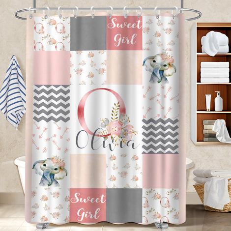 Rideau de bain 180x180 imprimé séparation douche pour salle de bain moderne (1/5)