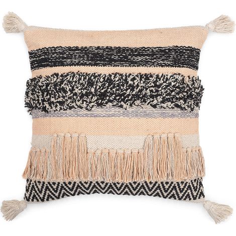 Cuscino in stile boho Bali - Copertura e riempimento inclusi - Amelia Multicolore