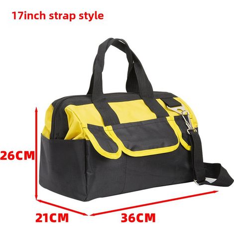 17-Zoll-Werkzeugtasche aus wasserdichtem Canvas mit gepolstertem Schultergurt für die Baustelle (1/5)