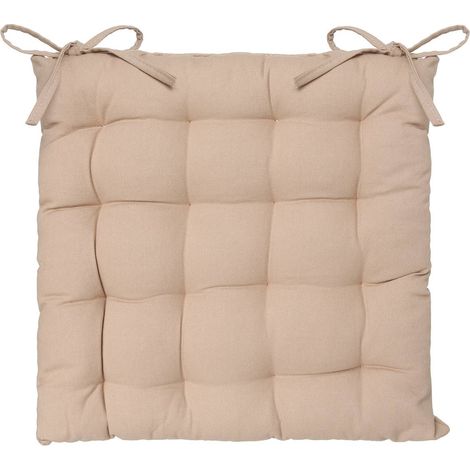 Cuscino per sedia stile biscotto Colore beige 38x38 cm