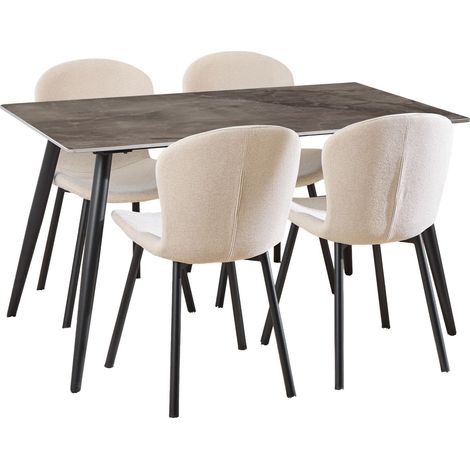 Conjunto de mesas y sillas para comedor Norsica 1026 , 75x80x140cm, Diámetro: 0, Número de asientos: 4, Estilo: Contemporary