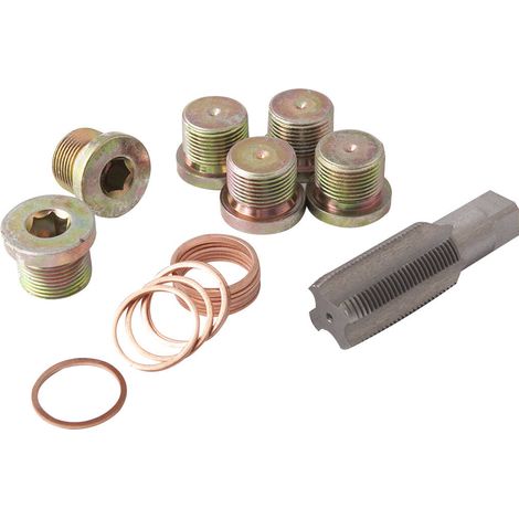 Lot de 6 bouchons + joints + taraud M20x1.5 pour réparation carter - HU 2055 - CLAS Equipements