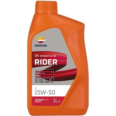 Huile moteur minérale Repsol 4T Rider 15W50 1L MA2 RP165M51 (1/2)