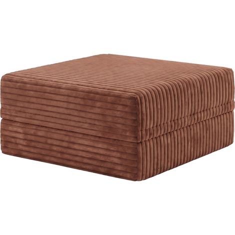 Sofá Modular Puff Convertível Veludo Listado (1/4)