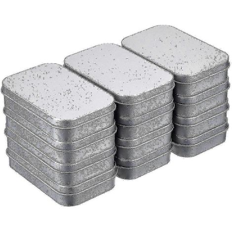 Lot de 12 boîtes de rangement en métal avec couvercle à charnière, petites boîtes portables pour organiser vos accessoires. (1/5)
