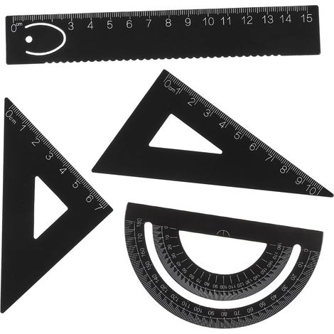 Kit de règle métallique légère à surface lisse pour le dessin (1/5)