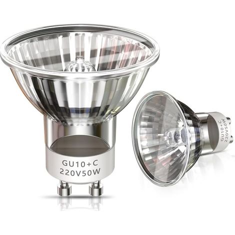 Lot de 2 50W Gu10 Ampoules Halogènes,  Halogène Mini Gu10 50W Lampe À Lave Ampoule  Halogène Réflecteur Ampoule Pour Lampe À Lave - 50Mm De