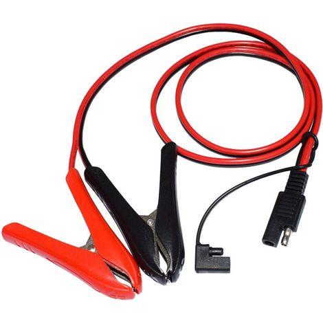 Lilaris 14AWG Pince Crocodile au câble d'extension du connecteur SAE, rallonge d'adaptateur de Prise Sea. Convient à la Plupart des Voitures,Motos,tondeuses à Gazon,VTT,Bateaux,etc.(3Pieds/1m)Lilaris (1/5)