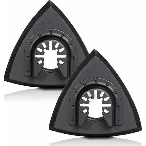 Universal triangular sanding pads with Velcro strip – Pack of 2, compatible with all orbital and triangular sanders