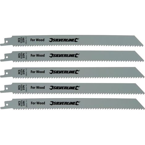 Lame in acciaio silverline per sega a gattuccio per tagliare legno alberi pallet 5pz