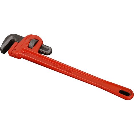 Rohrzange, gerade, hochfester, wärmebehandelter Stahl, rot, für Klempner, 0,55 kg / 1,2 lb (1/5)