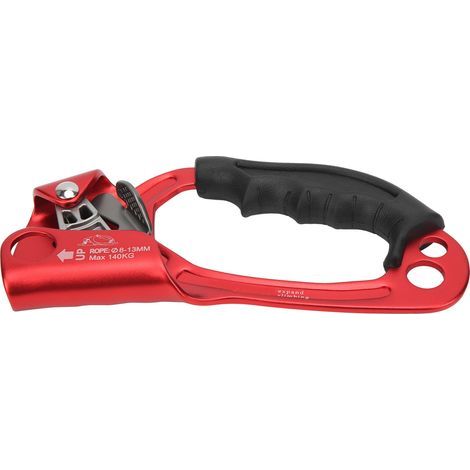 Steigklemme, Felssteigklemme, Kurbel, Baumschnittwerkzeug, Seilklemme für Arbeiten in der Höhe, Ingenieurwesen, Höhlenforschung, rot (1/5)