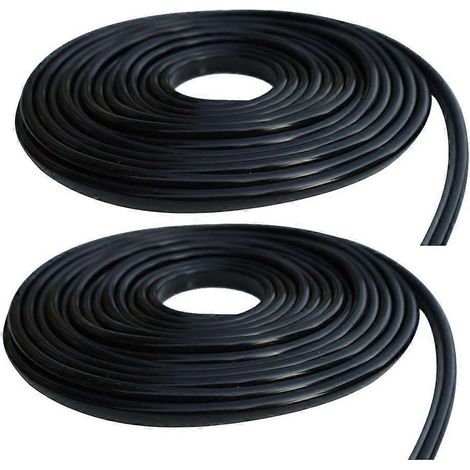 Lot de 2 protections de portières de voiture, bandes de protection pour pare-chocs, joints adhésifs pour portières de voiture-600X1.1CM-Black (1/3)