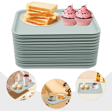 YISSALE - Werkzeug - 13.39x9.45 in Fastfood-Tablett, wiederverwendbares und vielseitiges Serviertablett blau (1/5)