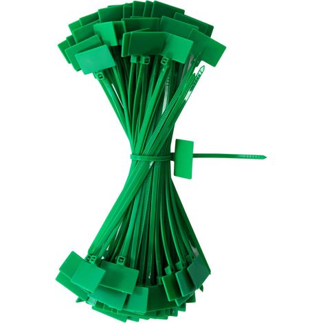 Collier de Serrage Vert 150mm x 3 mm Attache Câble Plastique Serre Cable Étiquette Organiser pour Marquer Cable Management Jardinage 100 Pièces (1/5)