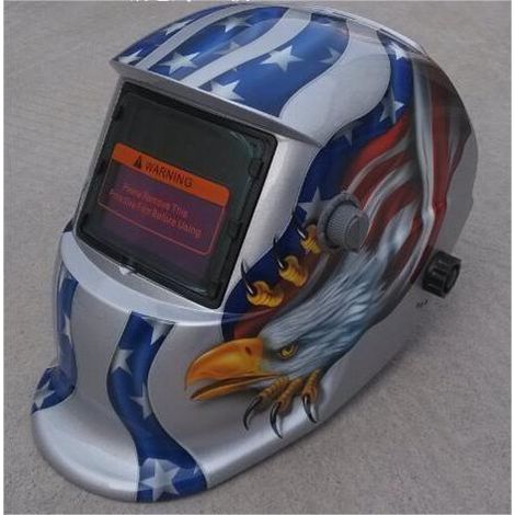 GENERIC-Casque de Soudure Automatique - Masque de Soudure avec 2 Lentilles et 2 Capteurs de filtre à ombre réglables DIN9-13 pour le soudage à l'arc de MIG TIG MAG [Classe énergétique A+++] (1/4)