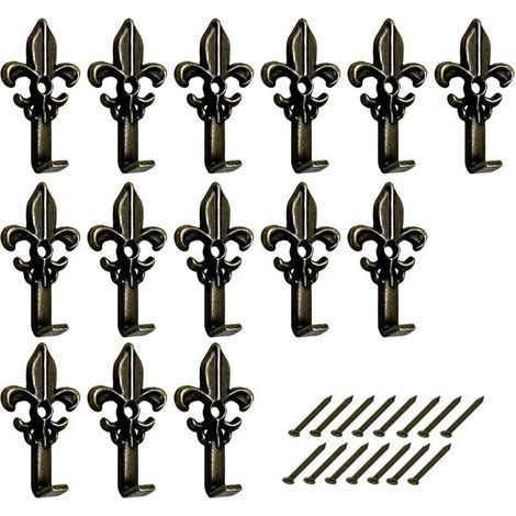 Accroche Cadre Fixation Murale Lot de 15 crochets crochets pour tableau forme lis avec clous crochets de 3 cm pour Accroche Cadres Photo Photos Peintures (1/5)