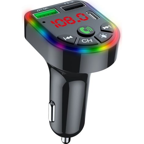 Hochwertiger Auto-MP3-Player F20 mit Kartensteckplatz, zwei USB-Anschlüssen, Bluetooth, Freisprecheinrichtung und AUX-Auto-FM-Transmitter. (1/4)