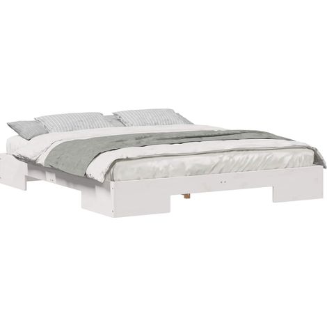 Maison Exclusive - Estructura de cama Blanco 200 x 200 cm