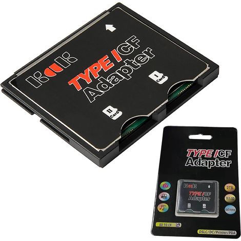 Adaptateur universel pour cartes TF vers CF - Lecteur/convertisseur de cartes mémoire pratique pour appareil photo (1/4)