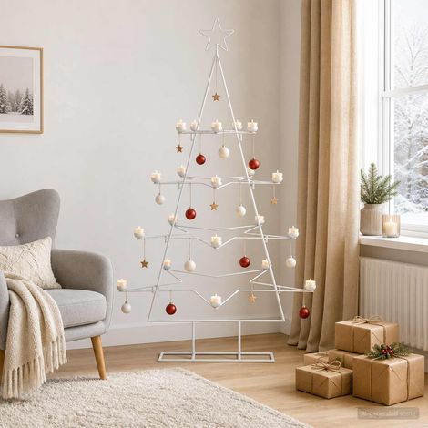 vidaXL Árbol de Navidad de metal con soporte KUOPIO 140 cm Acero (1/5)