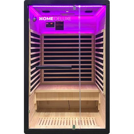 HOME DELUXE - Cabina a infrarossi NERO M - 190 x 120 cm per 2 persone (1/5)
