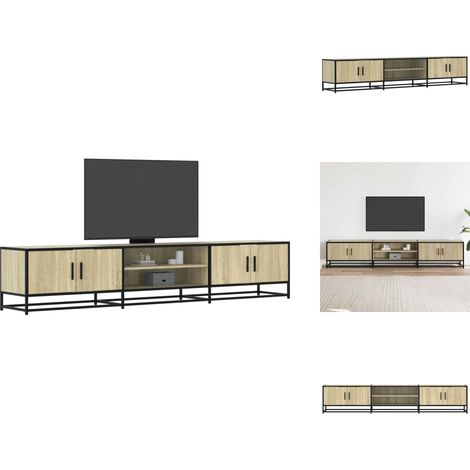 Meuble TV chêne sonoma 210x35x41 cm bois d'ingénierie - Meuble TV - Meubles TV - Support TV - Banc TV (1/5)