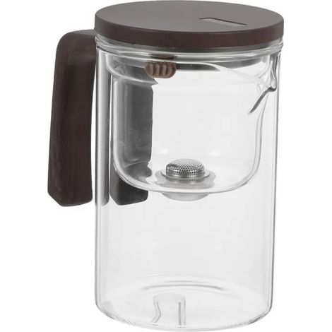 Théière en verre avec infuseur à thé amovible, adaptée à la maison et au bureau (1/5)
