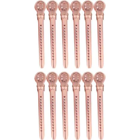 Fermagli per capelli professionali rossi – Set di 12 fermagli in acciaio inossidabile per acconciature, ideali per saloni e per l'uso quotidiano.