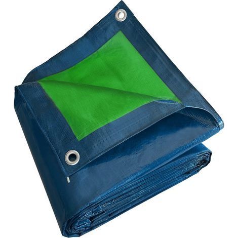 1 Bâche 5x8m, Oeillets Aluminium 500mm, Protection UV, Extérieur Bois (1/5)