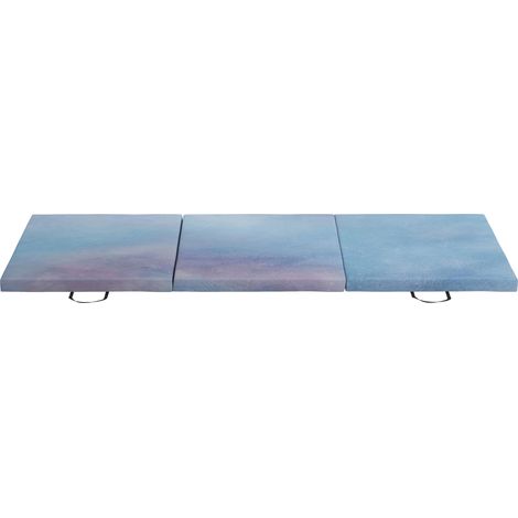 Tapis de Gymnastique Pliable Bleu 180 x 60 x 5 cm (1/5)