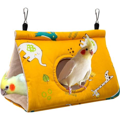 Perroquet Hamac Nid D'oiseau Chaud Doux Hamac en Peluche Suspendu Cage Tente pour Perruche Calopsitte Amazones Cacatoès Canari Cage Jouet M (1/5)