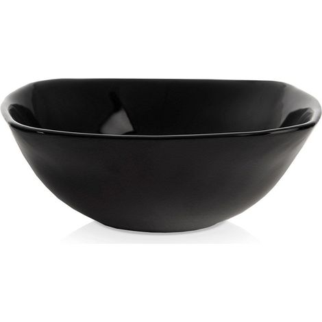 Bol de cristal negro luna para ensaladas ideal para aperitivos salsas y aderezos 190 ml (1/3)