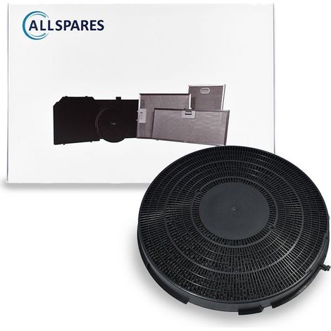 Filtro de carbón AllSpares para campanas extractoras compatibles con AEG-Electrolux 9029793743 y Whirlpool-WPRO 484000008789 / Tipo 26 / FAC269/ Tipo 26 / FAC269 (Ø280mm)