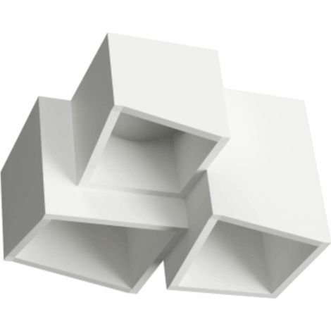 Plafoniera gesso lampadari bartalini ilisram 3 plap5 gx53 led verniciabile