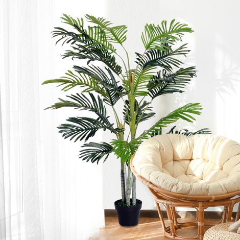 Plante Artificielle Palmier 150 cm avec Pot et Mousse pour Décoration Intérieure Salon Bureau Ø18x150 cm Vert