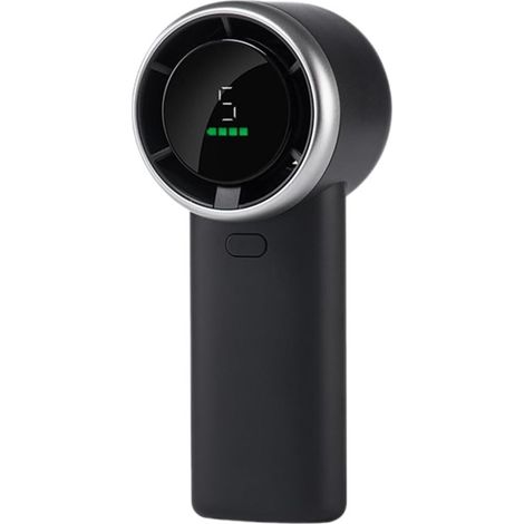 Ventilador turbo portátil potente: refrigeración directa de 13500 RPM，carga rápida 2U，5 velocidades，pantalla HD，color negro (1/3)