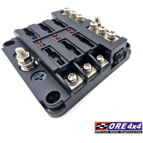 Boîtier de fusible avec LED 12V - 6 champs (1/4)